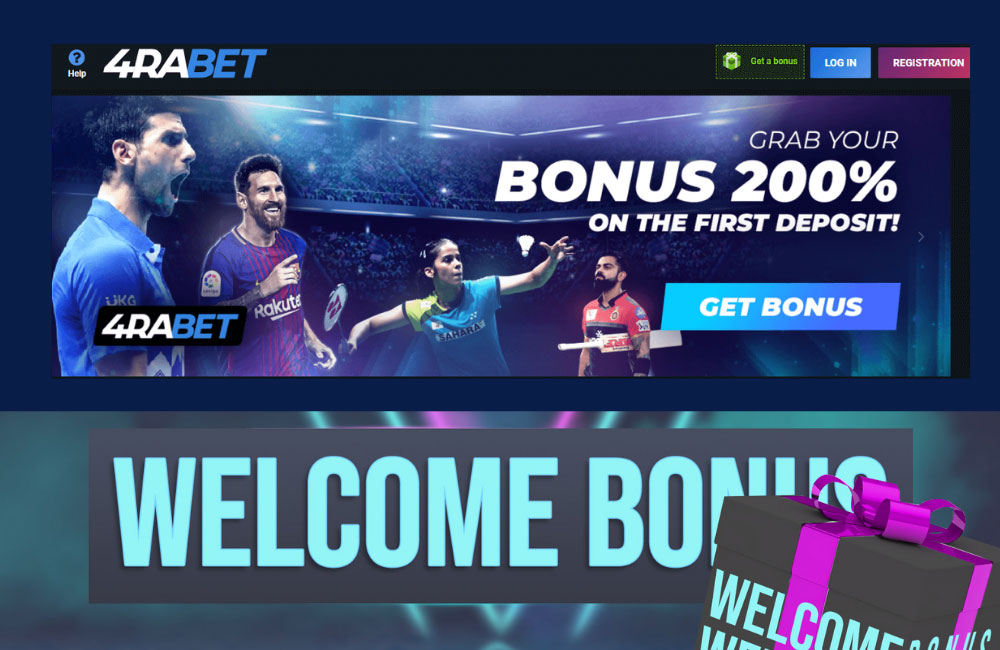 4raBet Welcome Bonus